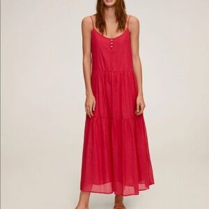 Elegant Pink Maxi Dress Mango